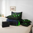 thumbnail image 6 of jejeloiu Gamer Gaming Twin Bedding Sets 7-Piece,Modern Video Game Bedding Comforter Set,Green Geometric Hexagon Sheet Sets For Child,Lightweight Room Decorative Reversible, 6 of 8