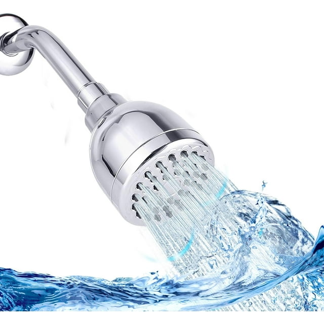 High Pressure Fixed Shower Head ‘‘ Rainfall Shower Head Leakproof Shower Heads with AngleAdjustable Swivel BallWater Saving ToolInstallation Replacement for Bathroom Shower Head