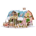 thumbnail image 3 of Christmas DIY Puzzle House Creative DIY Model Building Kits Christmas 3D Puzzles 38pcs Blue, 3 of 9