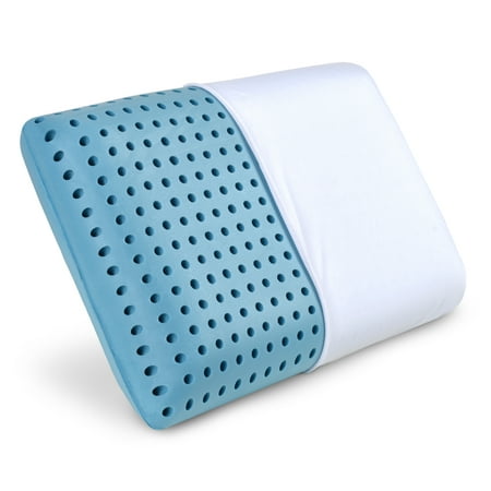 Cooling Memory Foam Pillow Ventilated Hole-Punch Memory Foam Bed Pillow Infused with Cooling Gel incl. Removable Pillow