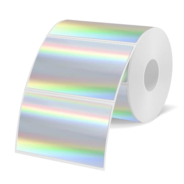 Etiquetas adhesivas térmicas Yegawen holográficas de 3 x 2 pulgadas, 200 etiquetas