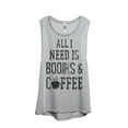 thumbnail image 1 of Books And Coffee Women's Fashion Sleeveless Muscle Workout Yoga Tank Top Sport Grey Small, 1 of 3