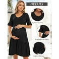 thumbnail image 2 of Women's Summer Maternity Dress Ruffle Short Sleeve Maternity Clothes, 2 of 5