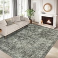 thumbnail image 1 of 8 FTx10 FT Vintage Persian Area Rugs for Living Room, Non Slip Machine Washable Rugs Low Pile Distressed Indoor Rug Floral Print Carpet for Dining Room Bedroom Office, Green, 1 of 8