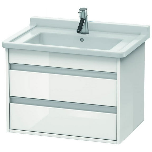 Duravit Kt6643 Ketho 26" Single Wall Mounted Wood Vanity Cabinet Only - White