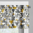 thumbnail image 5 of Ambesonne Yellow Grey Valance & Curtain, Zig Zag Triangles, 55"x36", Charcoal Grey Marigold, 5 of 6