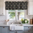thumbnail image 2 of Buffalo Plaid Window Valance Curtain Sunflower Floral Rod Pocket Short Curtain for Living Room, Bedroom & Kitchen Window Decor 42x12in, 2 of 8
