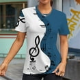 thumbnail image 5 of Baqcunre T Shirts For Women Shirts For Women Vintage Musical Note Print Tees T Shirt Gift Shirt Top Womens Short Sleeve Tops Womens Tops Blue S, 5 of 7