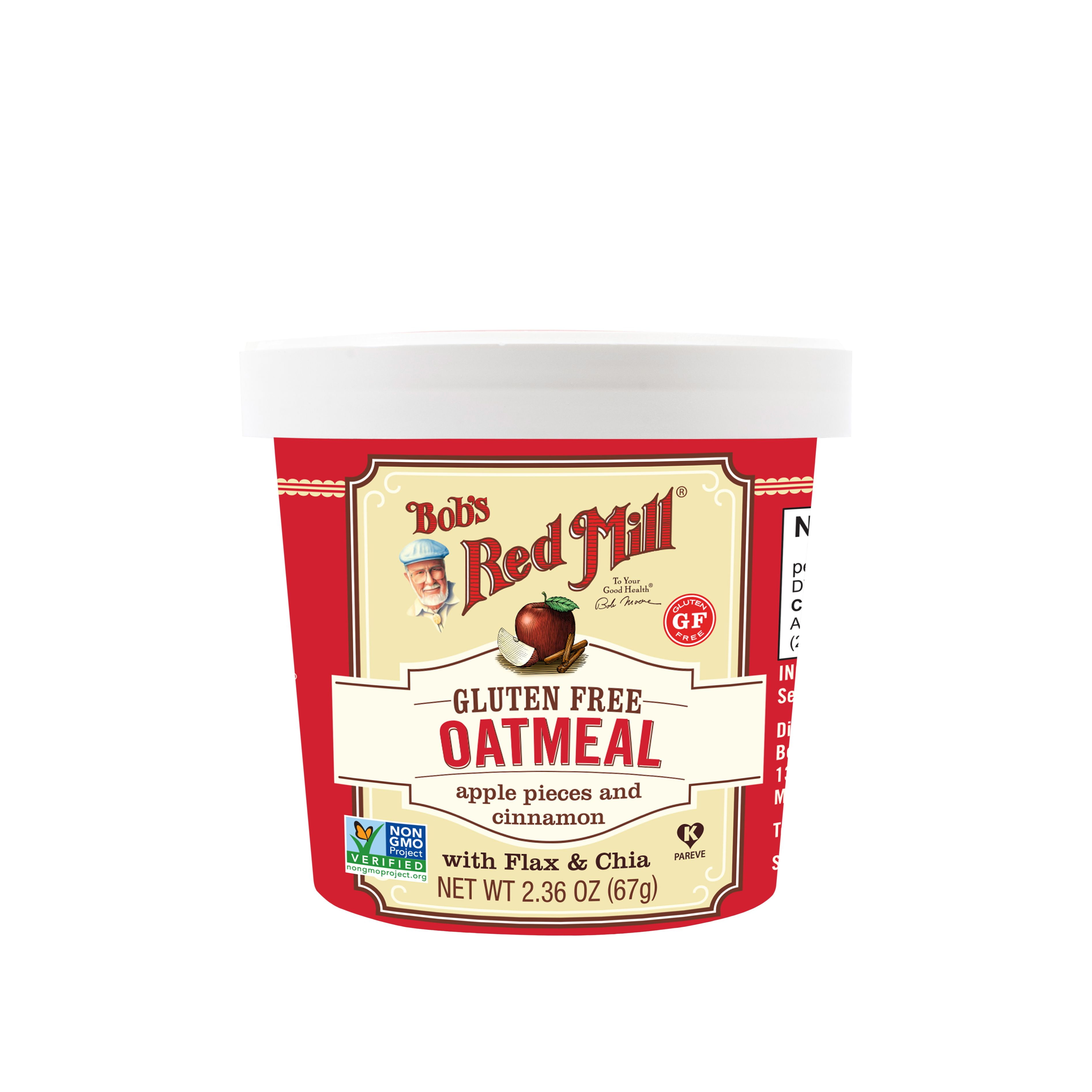 Bob's Red Mill, Oatmeal Cup, Apple & Cinnamon, 2.36 oz