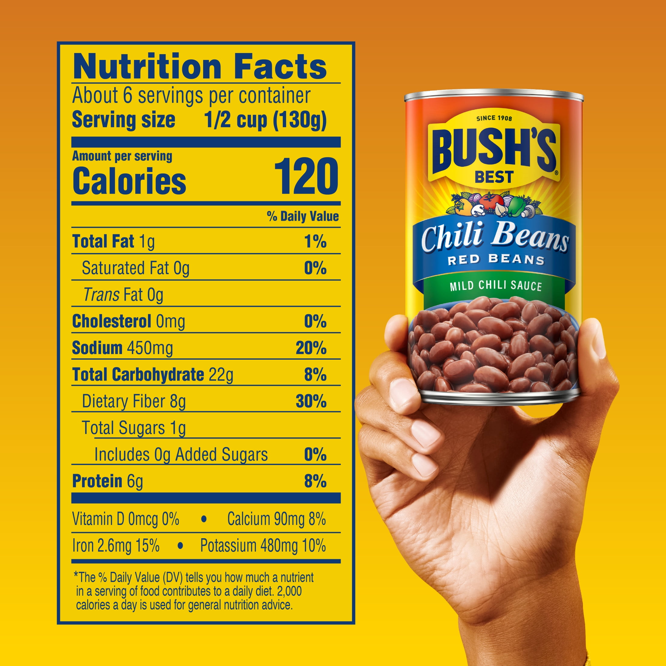 (12 pack) Bush's Chili Beans, Canned Red Beans in Mild Chili Sauce, 27 oz Can