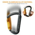 thumbnail image 3 of 2pcs Auto Aluminum Screw Carabiner, 30KN Heavy Duty Large Locking Carabiner Clips D-Shaped Clip Hook Buckle for Rappelling Swing Rescue(Grey), 3 of 7