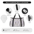 thumbnail image 4 of Picia Lavender Flowers Print Travel Duffle Bag,Weekender Bags for Women with Shoe Compartment, Gym Duffel Bag with Wet Pocket, Hospital Bags for Labor and Delivery, 4 of 7