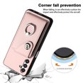 thumbnail image 3 of Designed for Samsung Galaxy A13 5G Case Wallet Credit Card Holder with Rotation Finger Ring Kickstand, Hidden Pocket Anti-Scratch PU Leather Shockproof Protective Cover for Galaxy A13 5G, Pink, 3 of 6