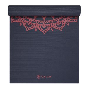Gaiam 6mm Printed Yoga Mat, Non-Slip Surface