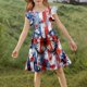 thumbnail image 4 of Odeerbi Niñas Día de La Independencia A-Línea Vestido Acampanado Verano Patriótico Estrella Raya Cuello Redondo Vestido Casual Con Bolsillos, 4 of 8