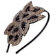 thumbnail image 1 of Headband 1920s Gatsby Leaf Beaded Women Hair Accessory for Costume Party (Black Gold), 1 of 5