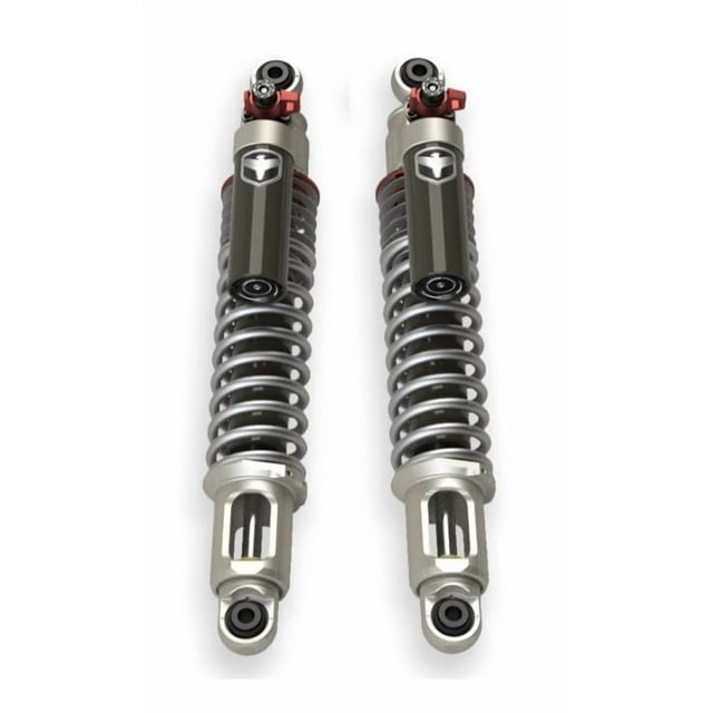 Falcon Shocks Amortisseur sur Bobine 24-03-33-210-351 Falcon 3.3; Amortissement Réglable; Hauteur de Conduite Réglable de 0 à 3-1/2 Pouces; Ressorts Plats; Noir et Argent