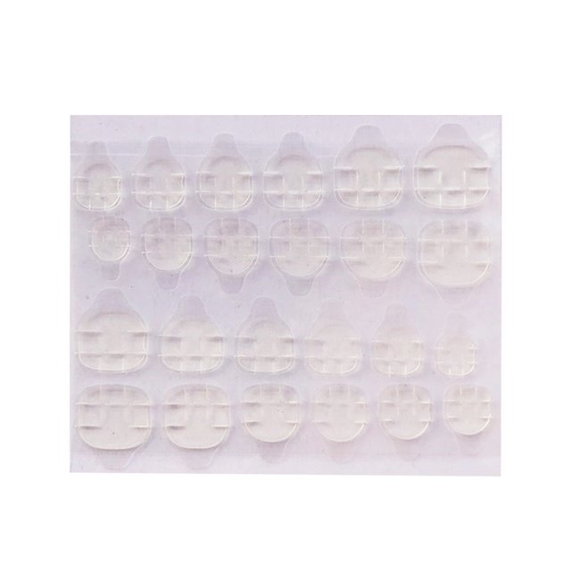 Cinta adhesiva invisible para uñas postizas, 50 láminas por paquete, opción de cola amarilla ultra delgada, diseño versátil, adhesivo ecológico y transparente.