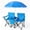 Blue, variant on Hassch Double Camping Chair with Adjustable Umbrella, Up to 529lb Capacity, Folding Beach Chair with Cooler Bag, Cup Holders, Side Pocket for Picnic, Patio, Poolside, Blue