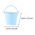 thumbnail image 4 of KAKOWELY Seau à Fleurs en Fer Durable pour Rangement avec Design Rétro Élégant Bleu 4 Pcs, 2.44"X2.44"X2.05 Pouces, 4 of 5