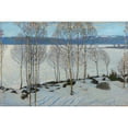 thumbnail image 2 of Björn Ahlgrenson 18x13 Black Ornate Wood Framed Double Matted Museum Art Print Titled - The Approach of Spring (1903), 2 of 5