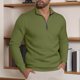 thumbnail image 2 of RKSTN Quarter Zip Sweatshirts for Men Oversized Stand Up Collar Long Sleeved Pullover Hoodless Sweatshirt Tops Mens Casual 1/4 Zipper Loose Comfy Sweatshirts Plus Size Solid Henley Collared Shirts, 2 of 7