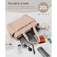 thumbnail image 4 of Tote Bag for Women, Lightweight Puffer Tote Work Bags with Compartments for Travel, Quilted Shoulder Bag with Zipper, 4 of 12