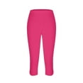 thumbnail image 4 of Womens Yoga Capri Pants Athletic-Fit Cropped Leggings Tummy Control High Waisted Sweatpants with Pockets Athletic Pants for Womens Crop Exercise Workout Summer Pants, 4 of 6