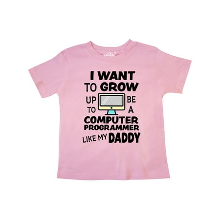 

Inktastic I Want To Grow up To Be a Computer Programmer Like My Daddy Gift Toddler Boy or Toddler Girl T-Shirt