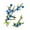 Blue, variant on 2Pcs Flower Embroidered Patches Sew on Embroidery Applique Flower Fabric Collar Patches for Clothing Jeans Jackets Skirt