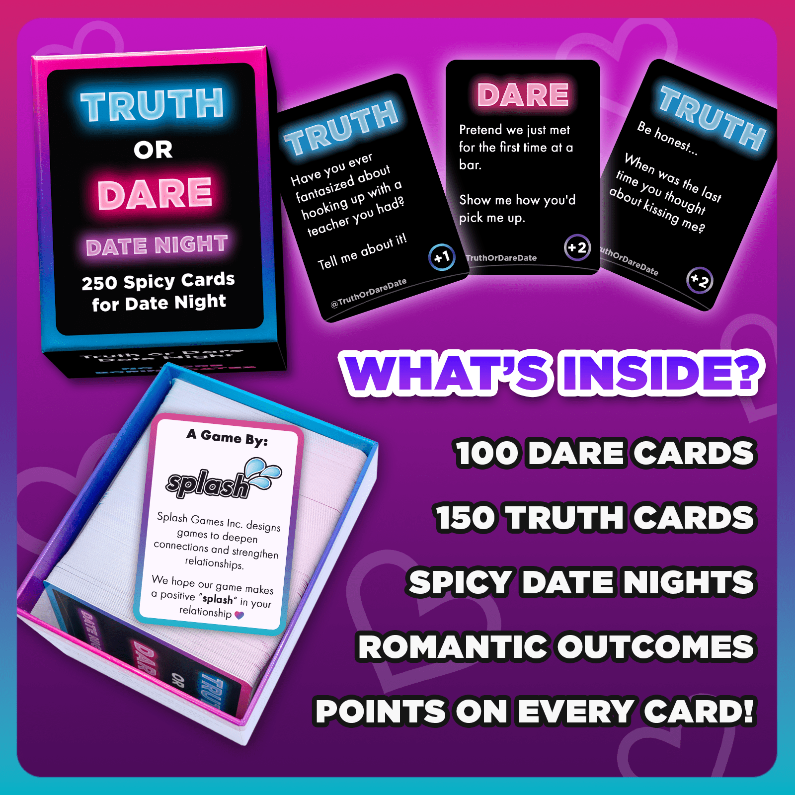 Truth Or Dare Date Night Couples Card Game – Fun & Flirty Card Game for Adults