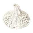 thumbnail image 2 of PoyoKee Halloween Decor Witch Hat, 1pc Mini White Magic Witch Hat Room Decor, Hand Woven Cute Stuff for Dollhouses Fairys Garden Halloween Decorations, 2 of 9