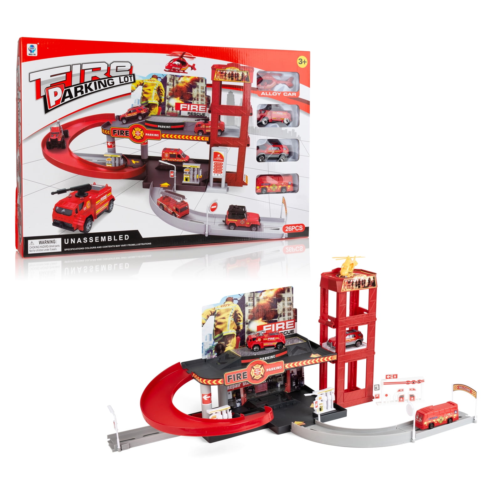 fast lane fire city playset