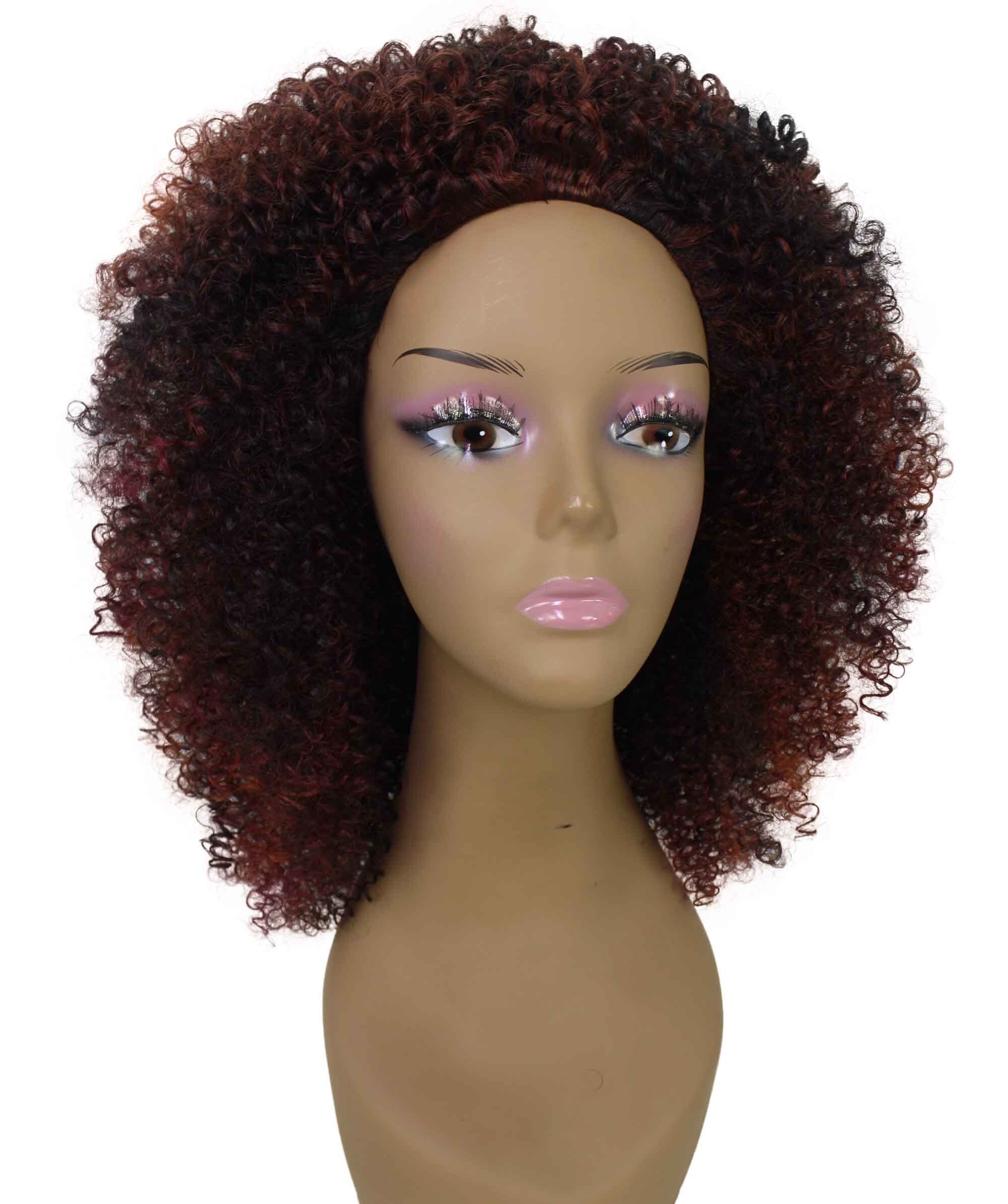 LUXLUXE Zenobia Curly Kinky 18 in Long Half Wig Mix Human Hair and Synthetic Fibers