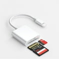 thumbnail image 4 of SUTENGDA Dual SD Card Reader for iPhone iPad Camera  Memory Card Reader with Dual Slot for SD/TF Card Plug and Play Trail Game Camera SD Card Viewer Lightning to MicroSD Card Camera Adapt, 4 of 4