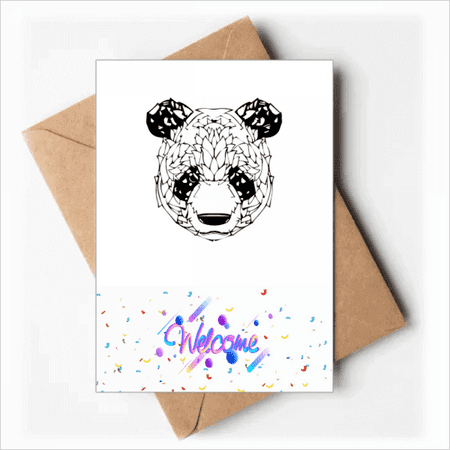 Pieces Art Panda Herbivores Fat Lovely Welcome Back Greeting Cards Envelopes Blank