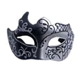 thumbnail image 3 of BELOVING Half Face Cosplay Comfortable Prom Face Masquerade Props for Black, 3 of 9