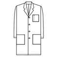 thumbnail image 5 of Panda Uniform Made To Order 40-Inch Unisex Professional Four Button Lab Coat, 5 of 6
