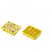 Trianu Silicone Freezer Tray, Ice Cube Tray, Silicone Soup Freezer Molds, Flexible Silicone Food Freezer Tray for Freezing Soup Sauce Leftovers (Yellow)