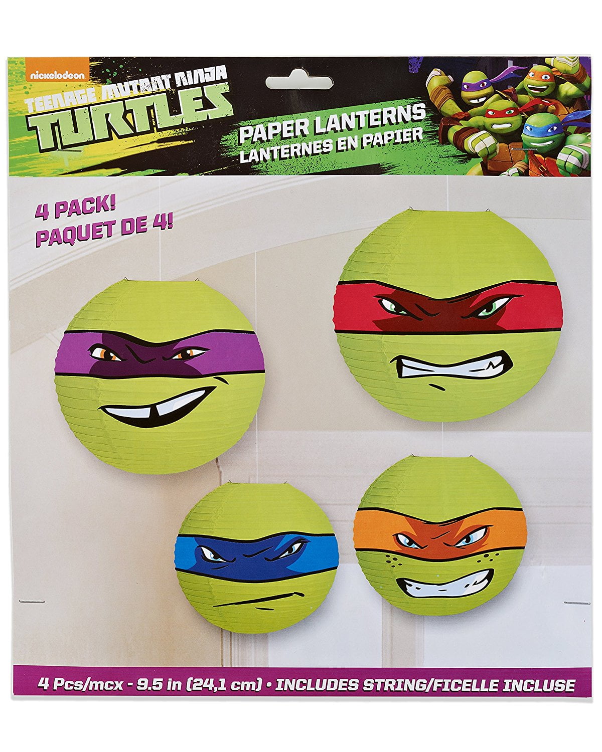 Teenage Mutant Ninja Turtles Paper Lantern Party Decoration 4ct