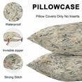 thumbnail image 5 of Throw Pillow Covers 24x24 Inch Set of 2, Sage Green Yellow Botanical Waterproof Outdoor Pillow Covers, Spring Summer Vintage Decorative Cushion Pillowcases for Couch, Sofa, Bed, Garden, Patio, 5 of 9