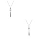 thumbnail image 2 of Collar de perlas Qarigey joyería estética larga ajustable con borlas Plata 2piezas, 2 of 6