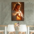 thumbnail image 4 of Jesus Holding Heart Artworks Picture Print Poster Wall Art Painting Canvas Gift Decor Home Posters Decorative 24x36inch(60x90cm), 4 of 6
