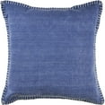thumbnail image 3 of Ox Bay Wilma Set of 4 Blue Stitch Bordered 24" x 24" Cotton Adult Decorative Throw Pillows, 3 of 9