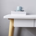 thumbnail image 5 of hirigin Home Office Desk Computer Desk Writing Table Workstation with Drawers, 5 of 6