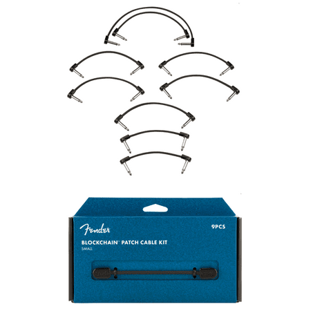 Fender Blockchain Patch Cable Kit, Black, Size Small 9 Cables #0990825202