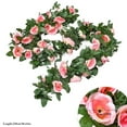 thumbnail image 2 of Artificial Rose Garland Hanging Simple Faux Rose Vine Floral Garland Decoration, 2 of 10