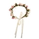 thumbnail image 1 of Diadema con corona de flores para boda, tocado floral bohemio para novia, corona para el cabello para mujer, decoración para festivales, fiestas, tocado para niña de las flores con cinta, 1 of 7