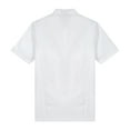 thumbnail image 4 of Aiihoo Mens Short Sleeve Chef Coat Kitchen Cook Jacket Canteen Bakery Chef Shirts Whie L, 4 of 7