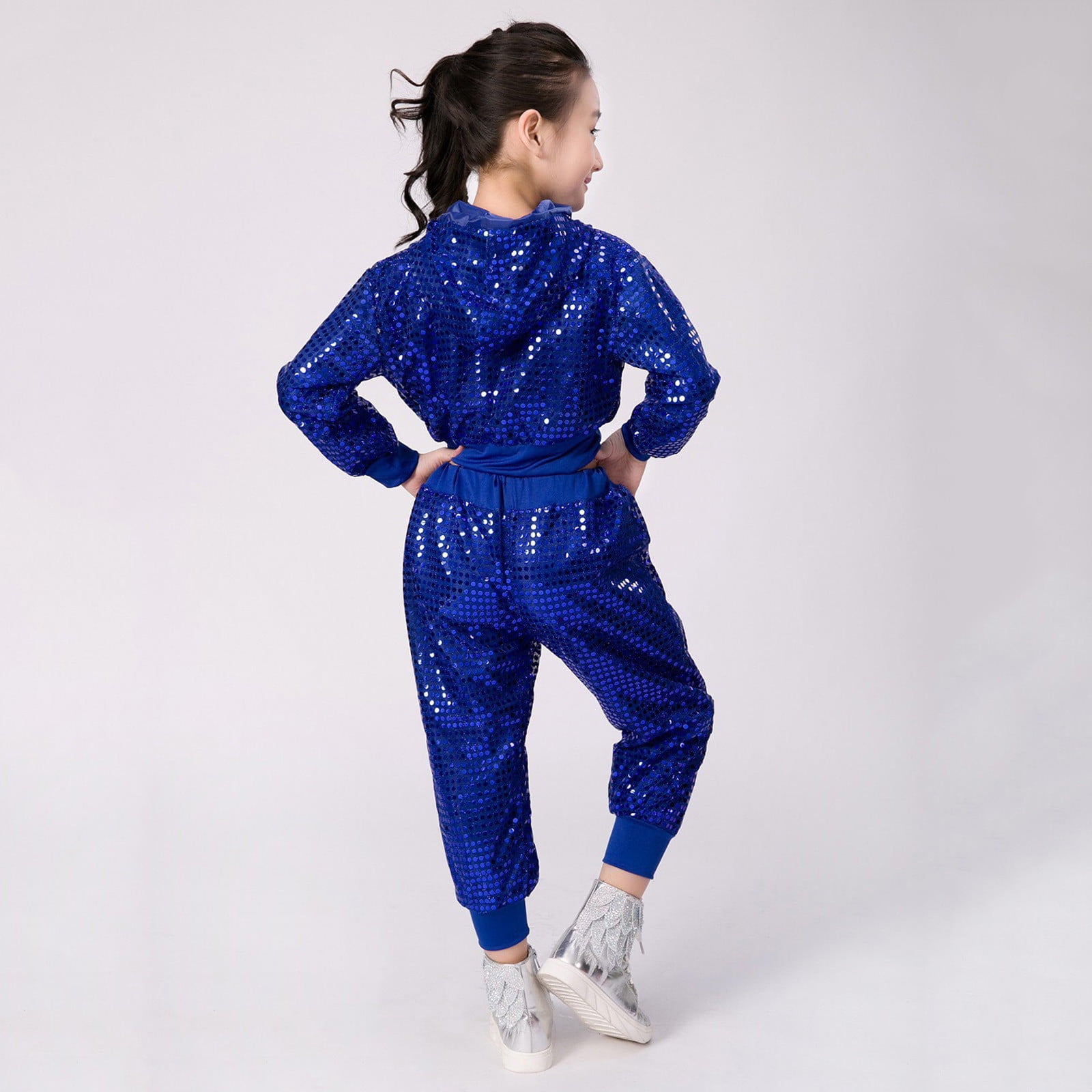 yunn⭐︎kids XASZHN Toddler Kids Boy Girl Clothes Sequin Glitter Party Carnival